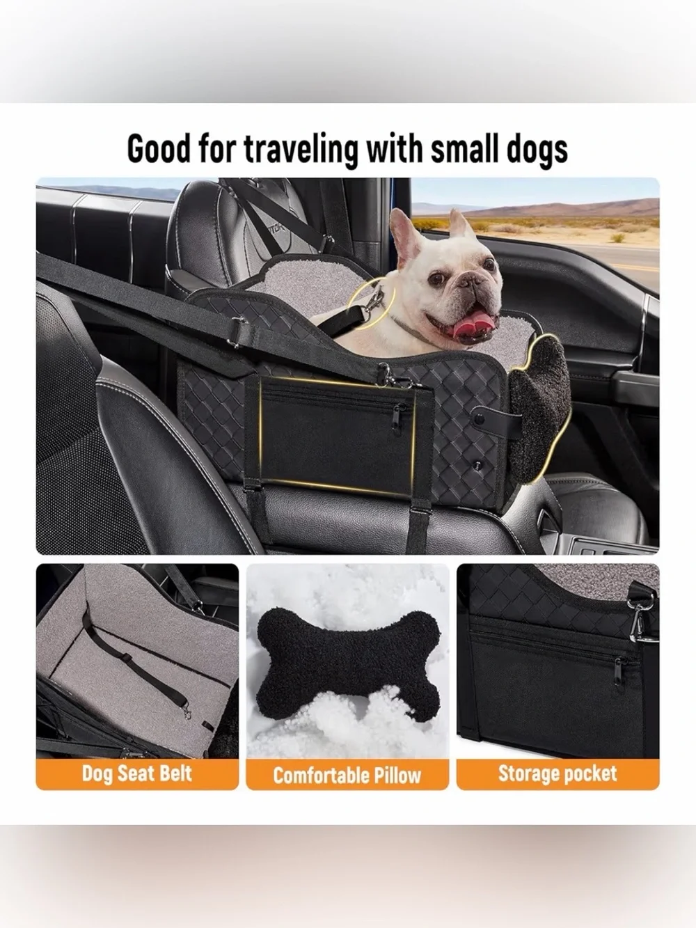 TKYZ Center Console Dog Car Seat For Small Dogs